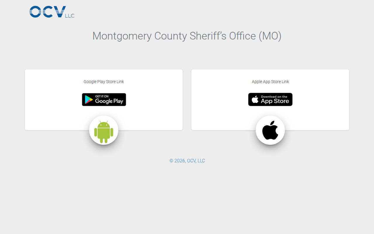 Montgomery County Sheriff app access for weekly arrest reports
